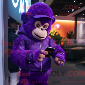 Purple Monkey mascot...
