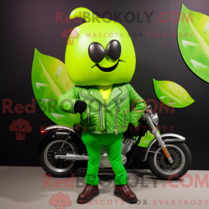 Lime Green Radish mascot...