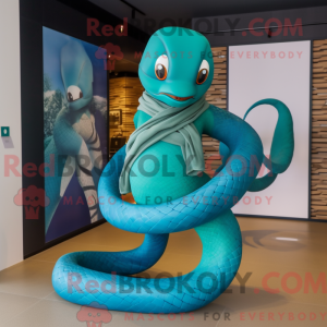 Turquoise Snake mascot...