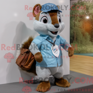 Sky Blue Squirrel mascotte...