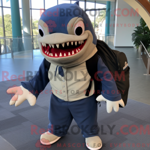 Navy Megalodon mascot...