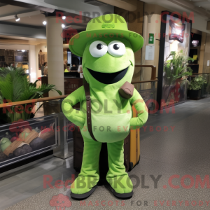 Lime Green Cucumber mascot...