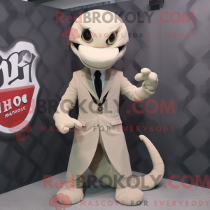 Beige Hydra mascot costume...