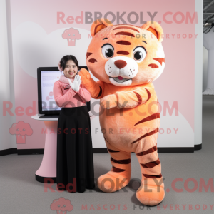 Peach Tiger mascot costume...