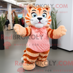 Peach Tiger maskot kostume...
