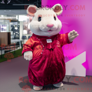 Magenta hamster maskot...