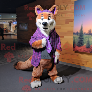 Purple Dingo mascot costume...