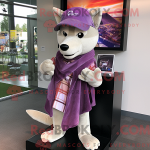 Purple Dingo mascot costume...
