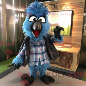 Blue Crow mascot costume...