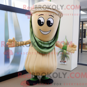 Tan Zucchini maskot kostume...