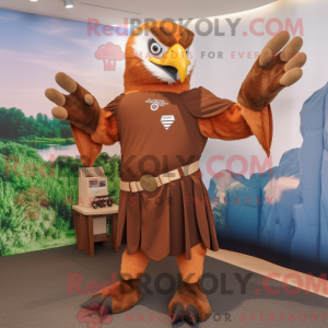 Brown Eagle maskot kostume...