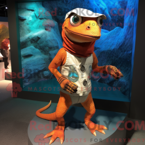 Rust Lizard maskot kostume...