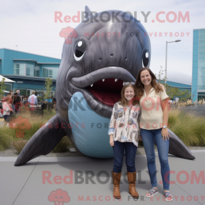Brown Humpback Whale mascot...