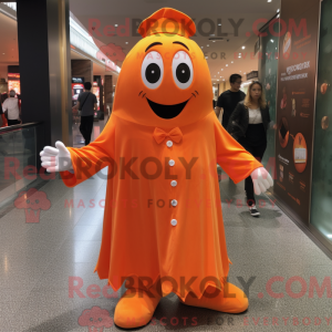 Orange Ghost mascot costume...