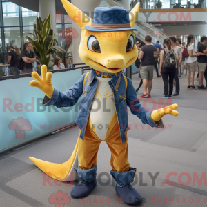 Gold Swordfish mascot...