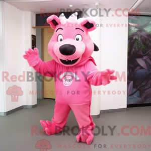 Pink Wild Boar mascot...