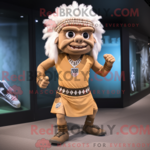 Tan Chief mascottekostuum...