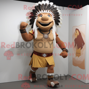 Tan Chief mascot costume...