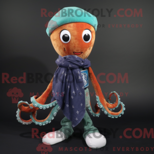 Octopus maskot kostume...