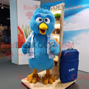 Blue Fried Chicken maskot...