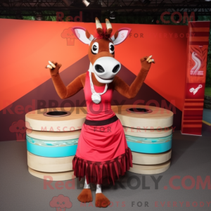 Personaggio mascotte rosso...