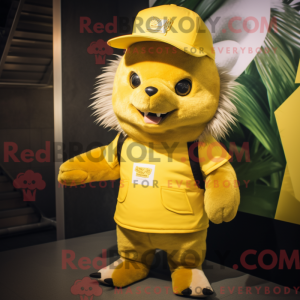Gul Porcupine maskot...