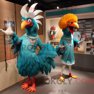 Teal Roosters Maskottchen...