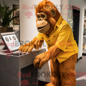 Guld Orangutang maskot...