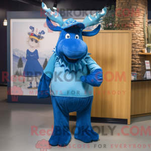 Blue Moose-maskotdraktfigur...