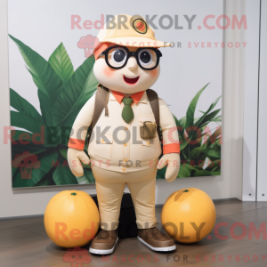 Beige Grapefruit mascot...