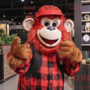Red Monkey mascot costume...