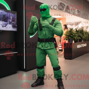 Grøn Gi Joe maskot kostume...
