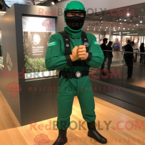 Grøn Gi Joe maskot kostume...