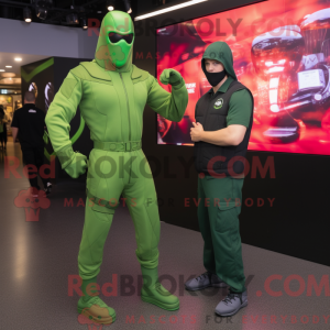 Green Gi Joe mascot costume...