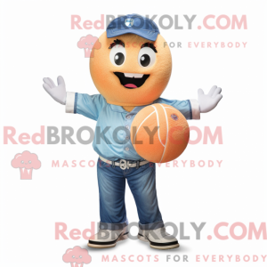 Peach Handball Ball mascot...