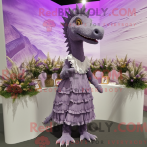 Lavender Spinosaurus mascot...