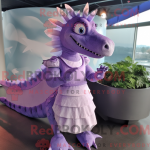 Lavender Spinosaurus mascot...