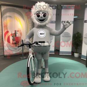 Gray Unicyclist mascot...