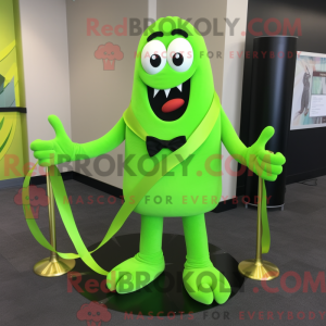 Lime Green Spaghetti mascot...