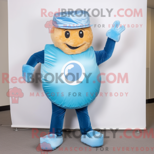 Blue Donut mascot costume...