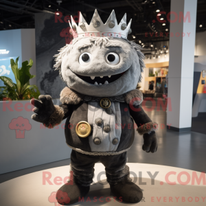 Grå konge maskot kostume...