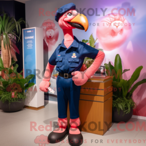 Navy Flamingo mascot...