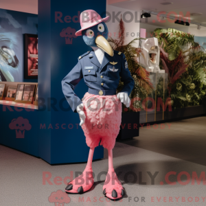 Navy Flamingo mascot...