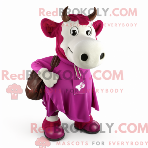 Magenta Kuh Maskottchen...