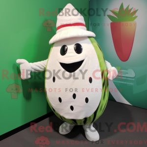 Hvit vannmelon maskot...