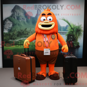 Orange Chief maskot kostume...