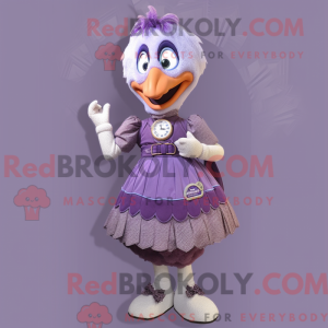 Lavendel kalkun maskot...
