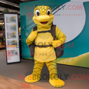 Mascotte d Anaconda jaune...