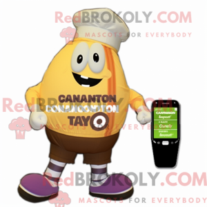 Tan Onion mascot costume...