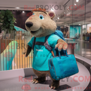 Turkis Capybara maskot...